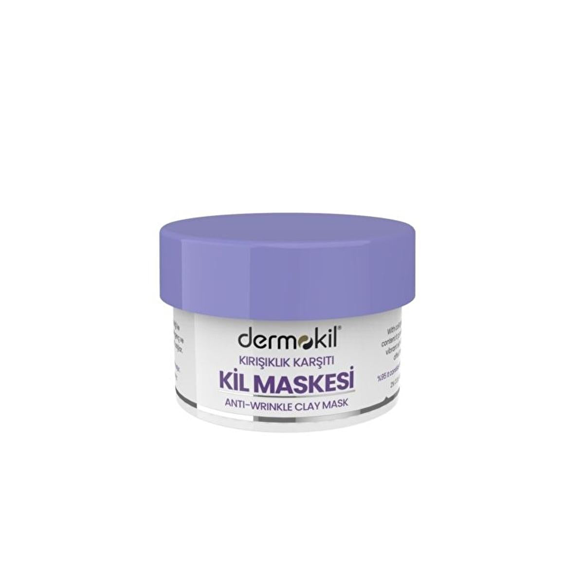 Dermokil Anti-Wrinkle Clay Mask with Collagen & Peptides - Brightening & Firming Skincare for Aging Skin