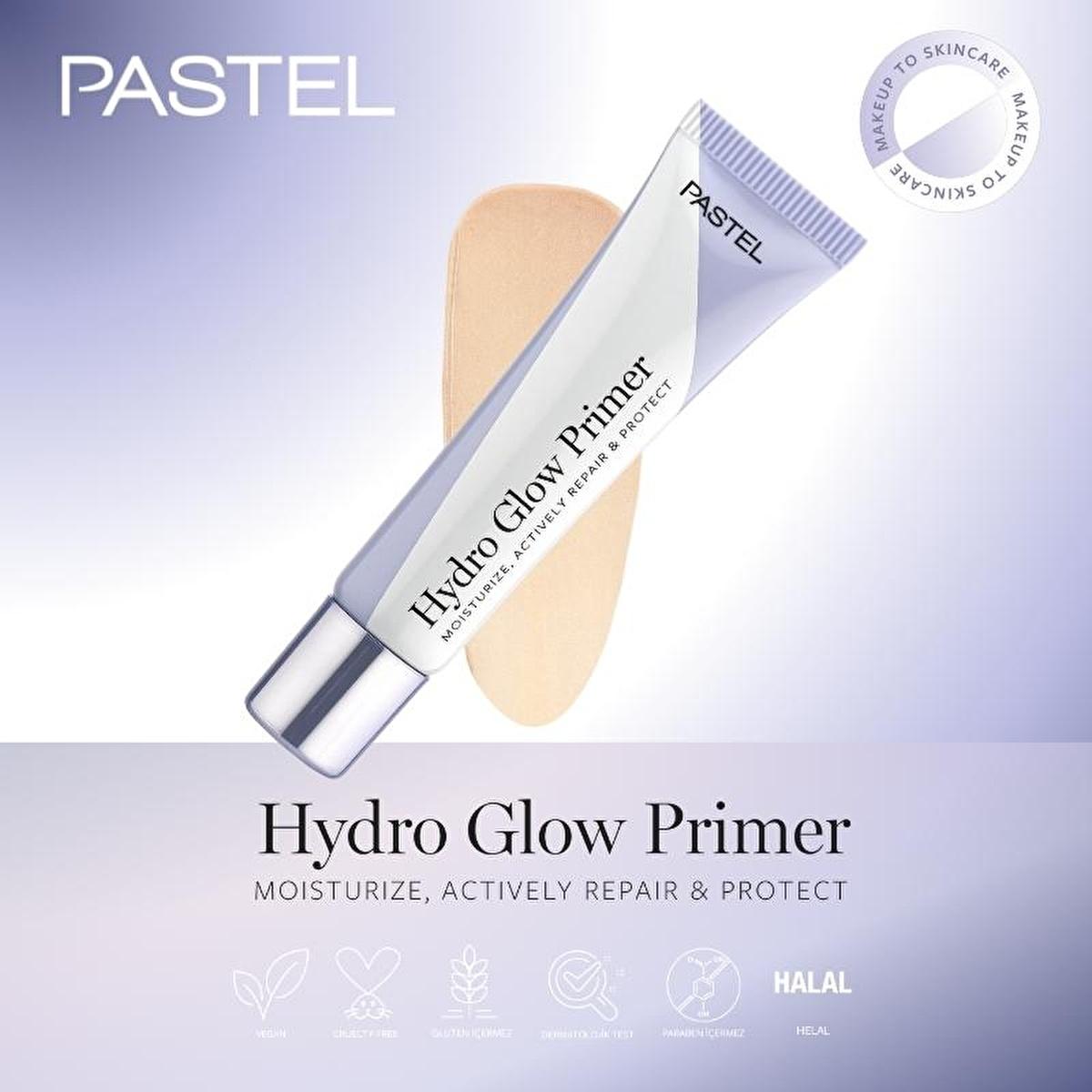 Pastel Hydro Glow Primer - Vegan Makeup Primer with Green Tea Extract, Cruelty-Free, Paraben-Free, 1.01 fl oz