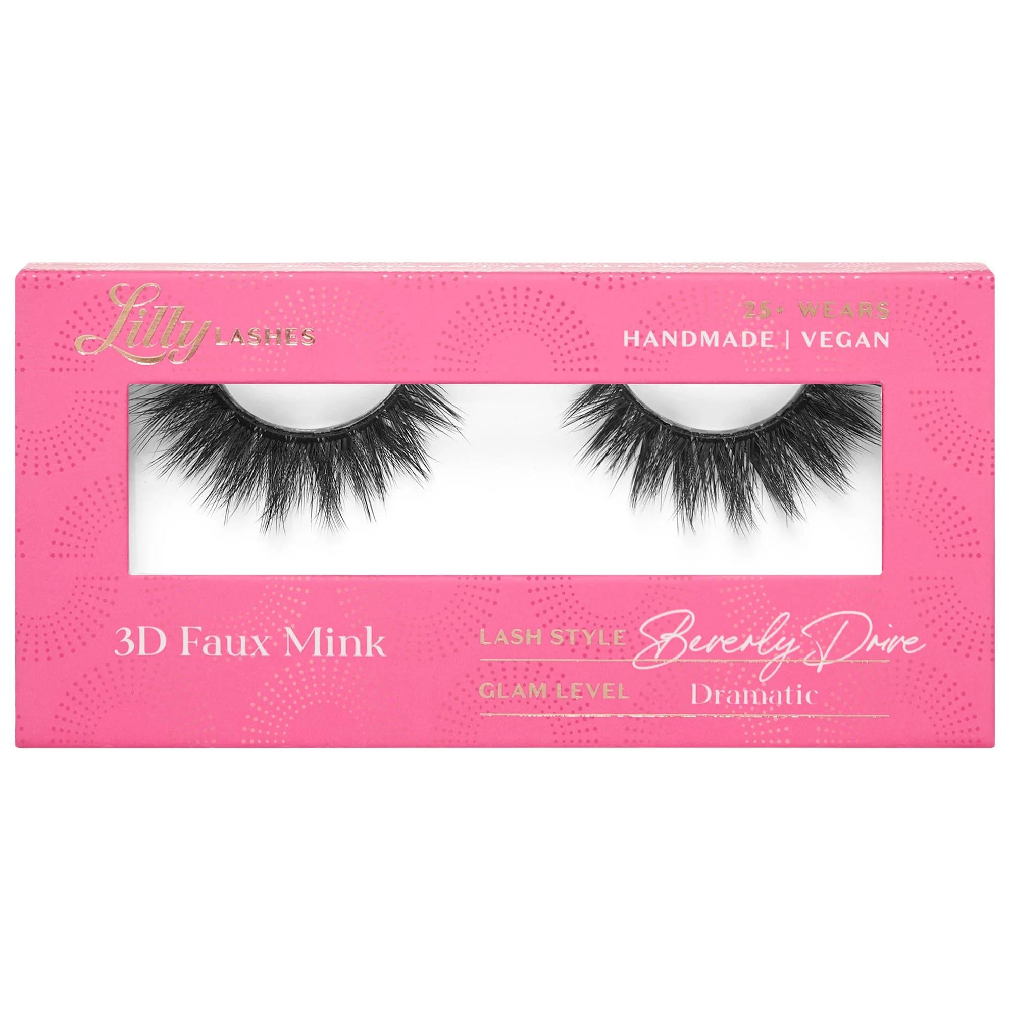 Lilly Lashes Faux 3D Lashes - Reusable, Waterproof, Cruelty-Free Eyelashes for Dramatic Eye Enhancement