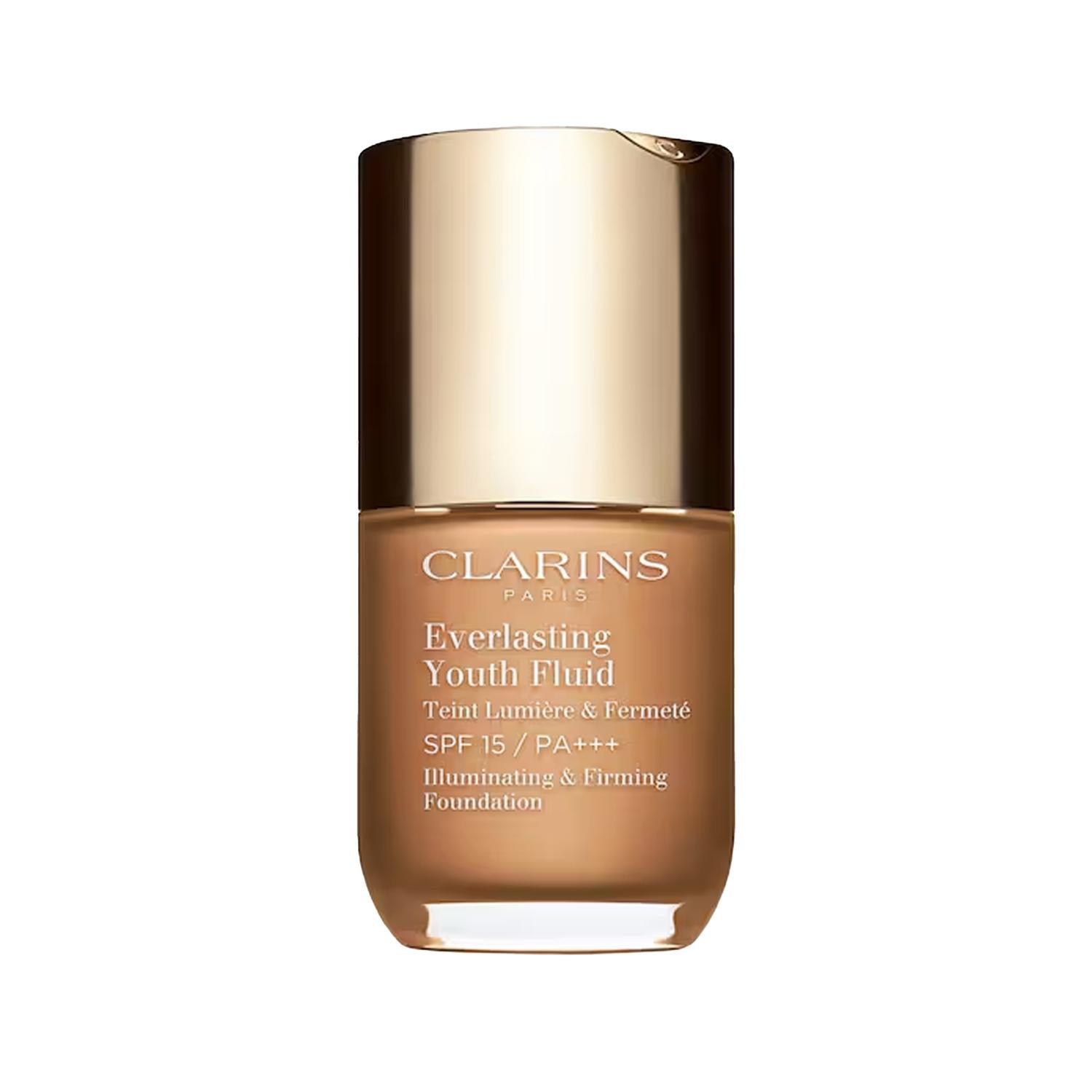 Clarins Everlasting Youth Fluid Foundation: Anti-Aging Liquid Foundation, Shade 111 - Achieve Flawless, Long-Lasting, Youthful Skin