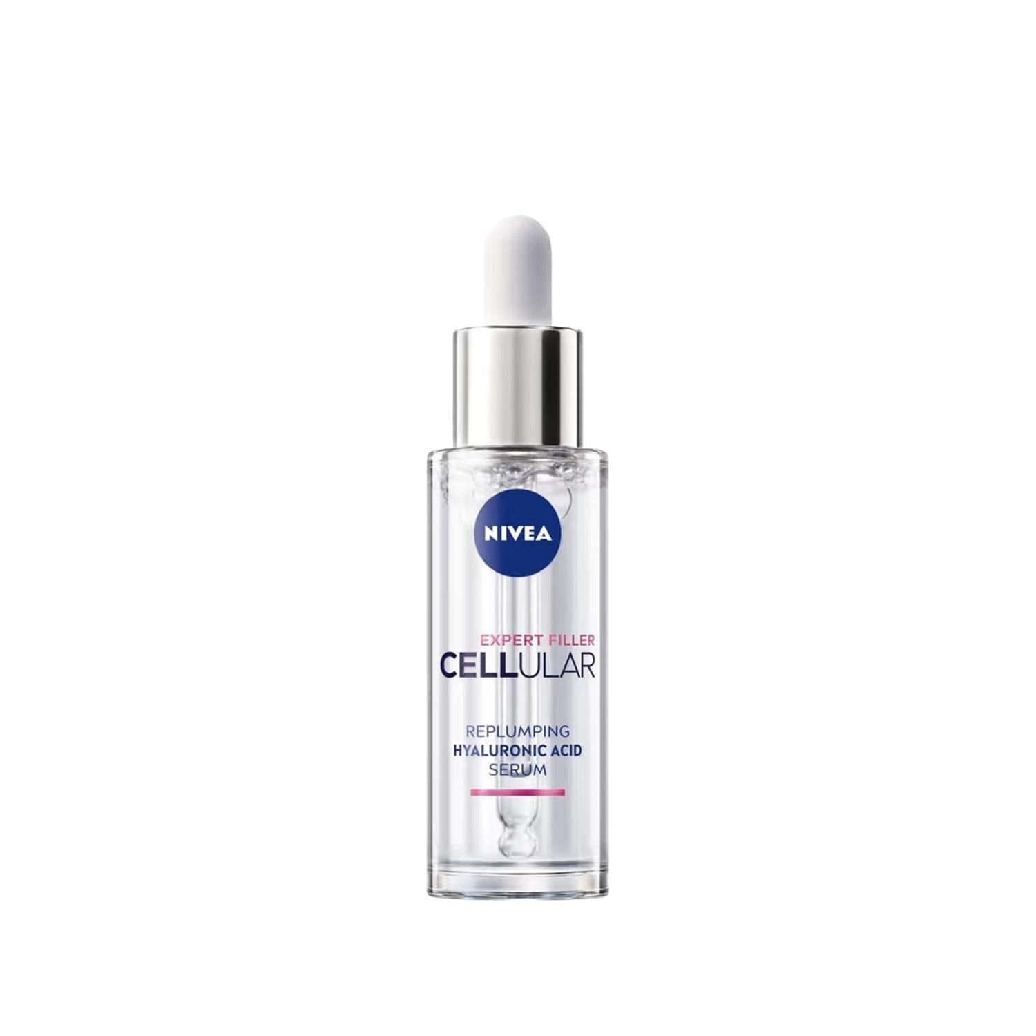 Nivea Expert Filler Cellular Hyaluronik Asit Anti-Aging Serum - Hydrating, Plumping, Reduces Fine Lines & Wrinkles