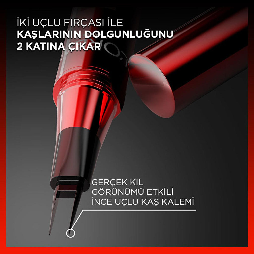 Loreal Paris Infaillible Faux Brow: Ultra-Fine Dark Brunette Brow Pencil for Natural, Long-Lasting, Smudge & Waterproof Definition
