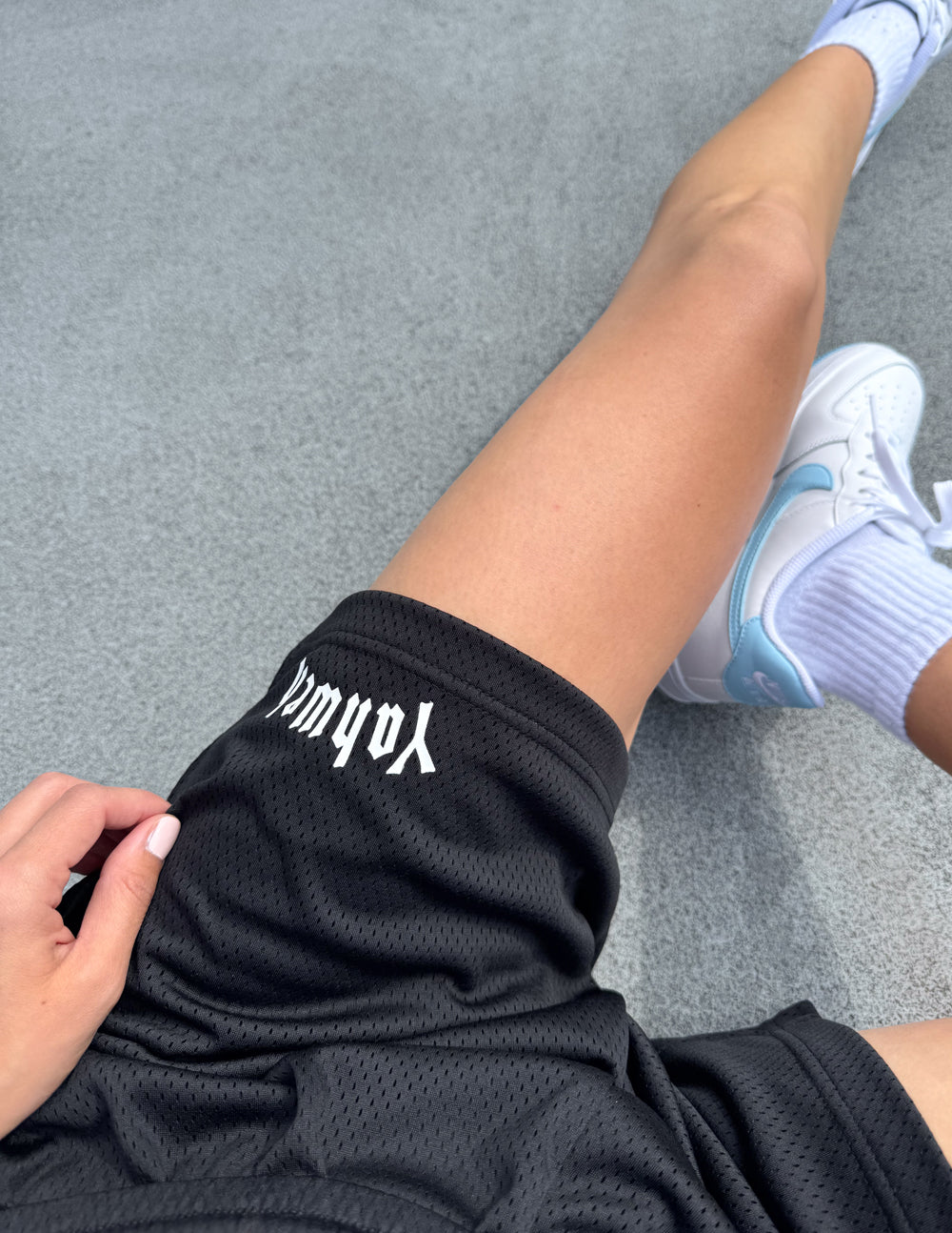 Elevated Faith Yahweh Unisex Mesh Short — alternative angle