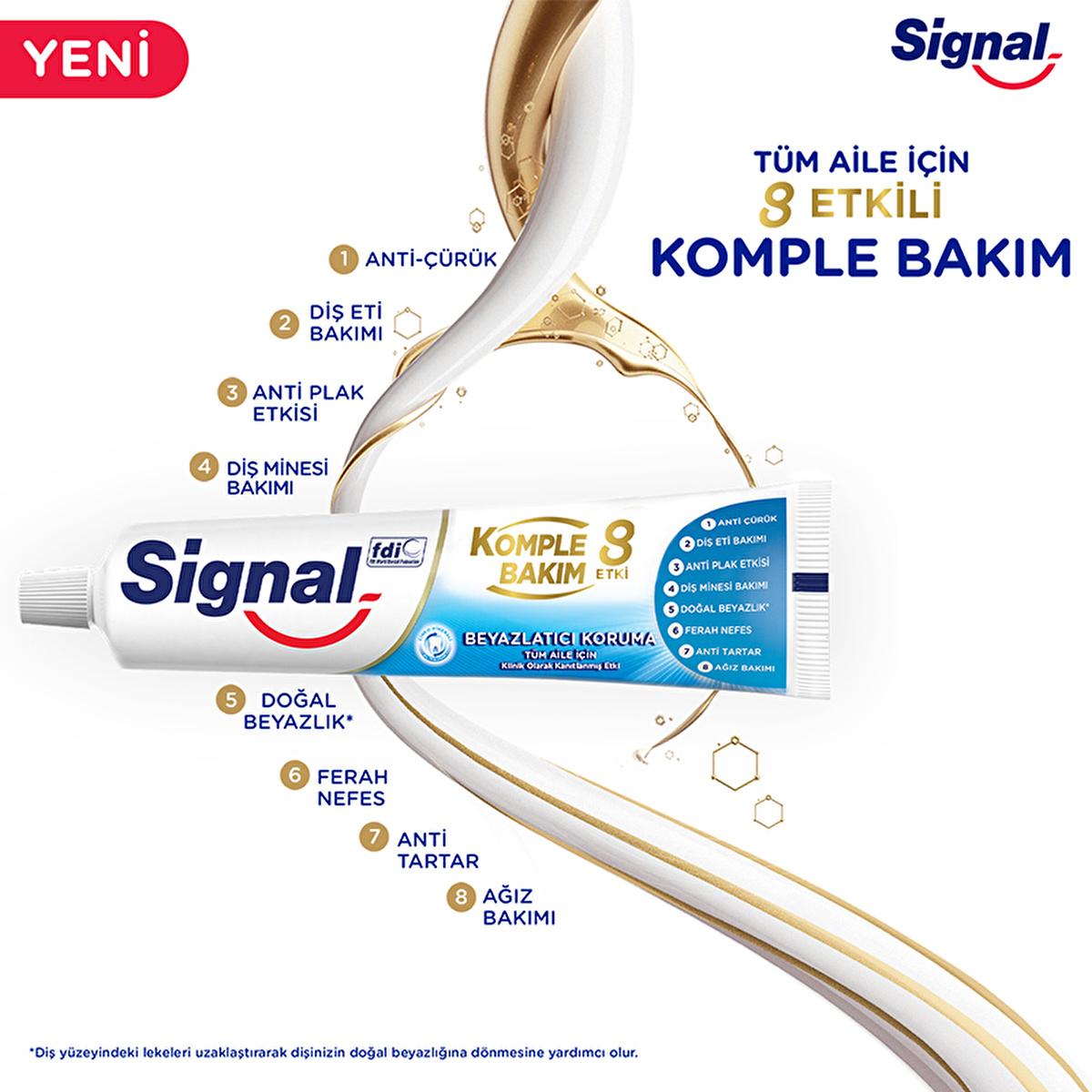 Signal Complete Care 8-Benefit Whitening Toothpaste - Family Toothpaste with 8 Oral Care Benefits