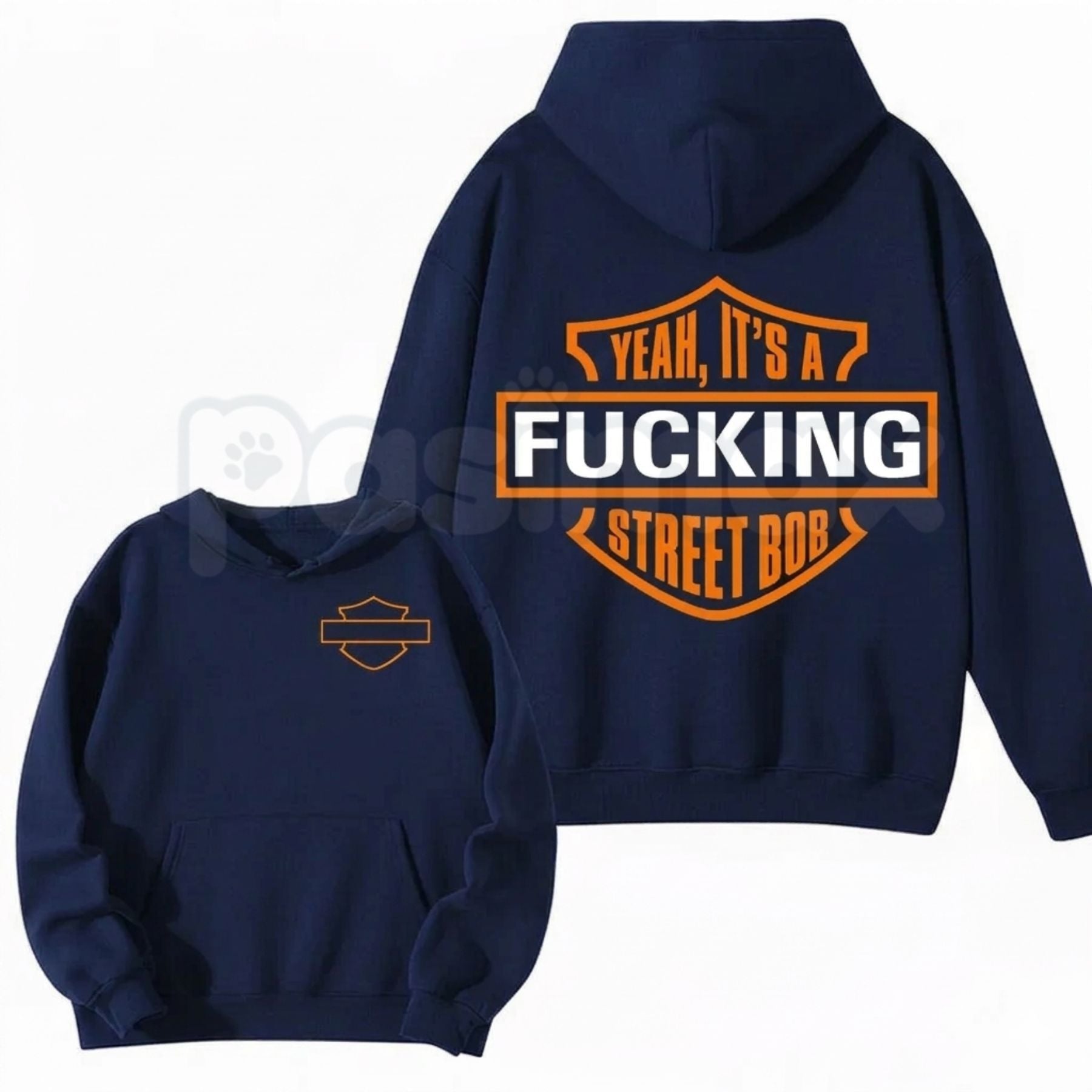 Yeah It’s A F* StreetBob Biker Hoodie – Funny Motorcycle Rider Pullover, Edgy Chopper Graphic Sweatshirt, Bold Biker Gift