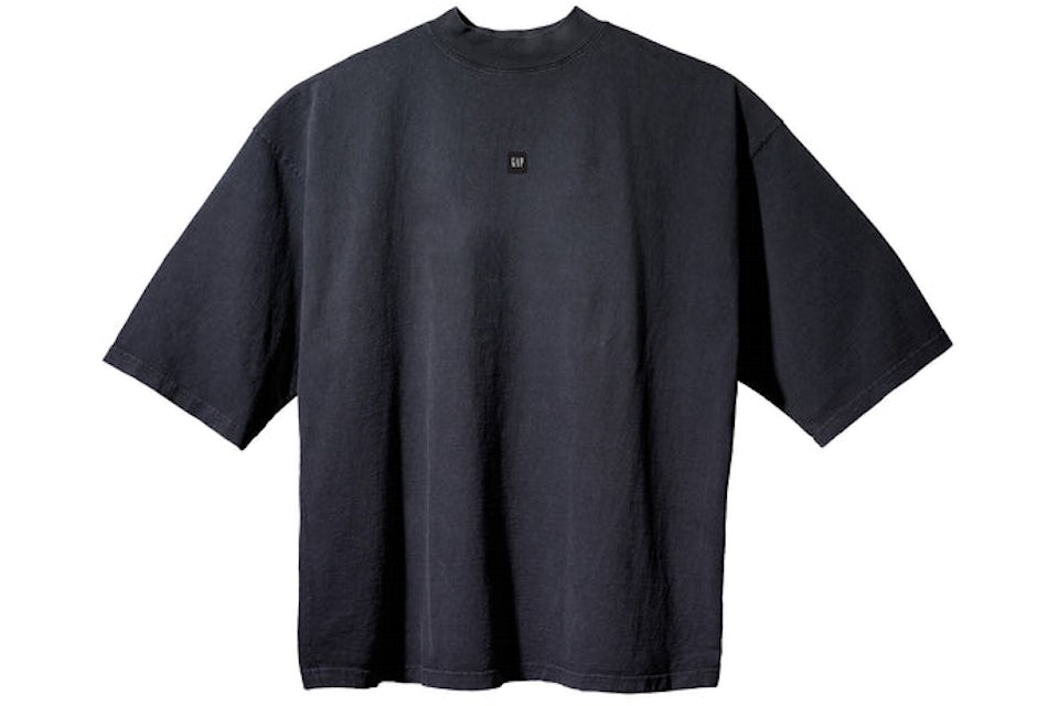 Yeezy Gap Engineered by Balenciaga Logo 3/4 Sleeve Tee - Black