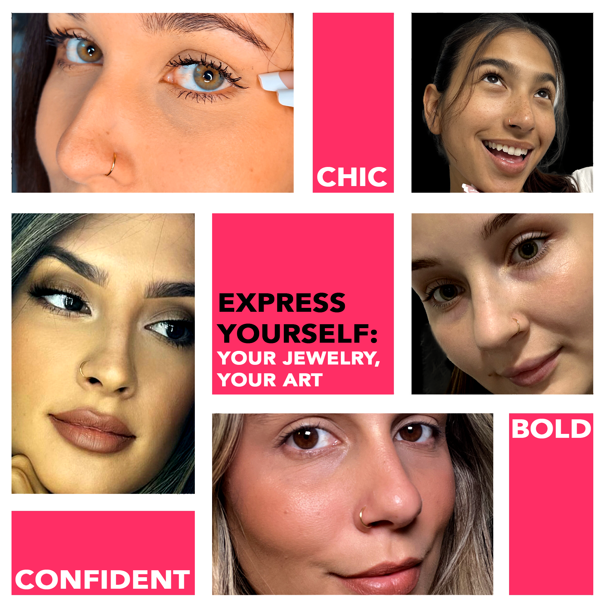 BodyCandy 18G 3/8 Solid 18K Yellow Gold Nose Hoop — lifestyle context