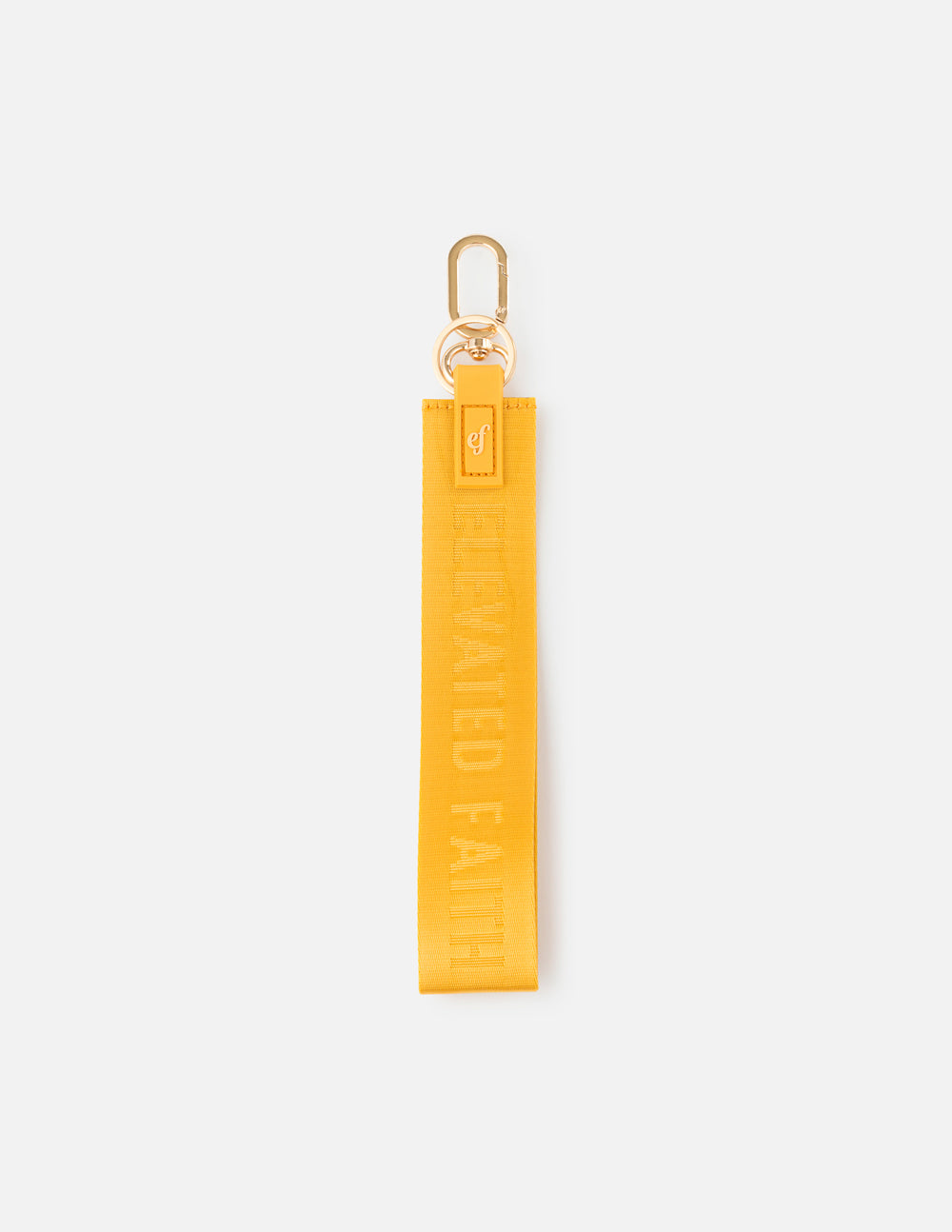 Elevated Faith Yellow Oversized Logo Keychain — main product shot