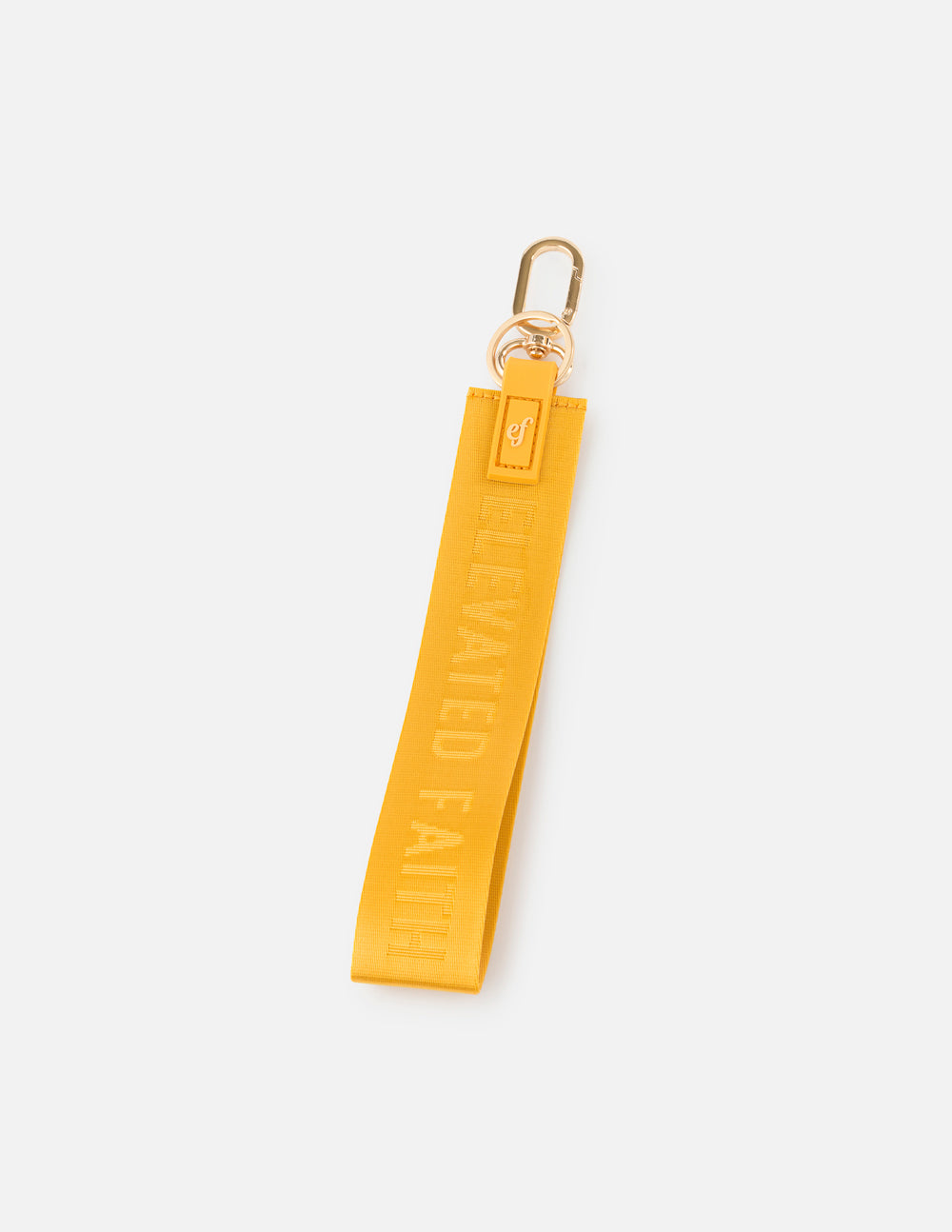 Elevated Faith Yellow Oversized Logo Keychain — detail shot 7