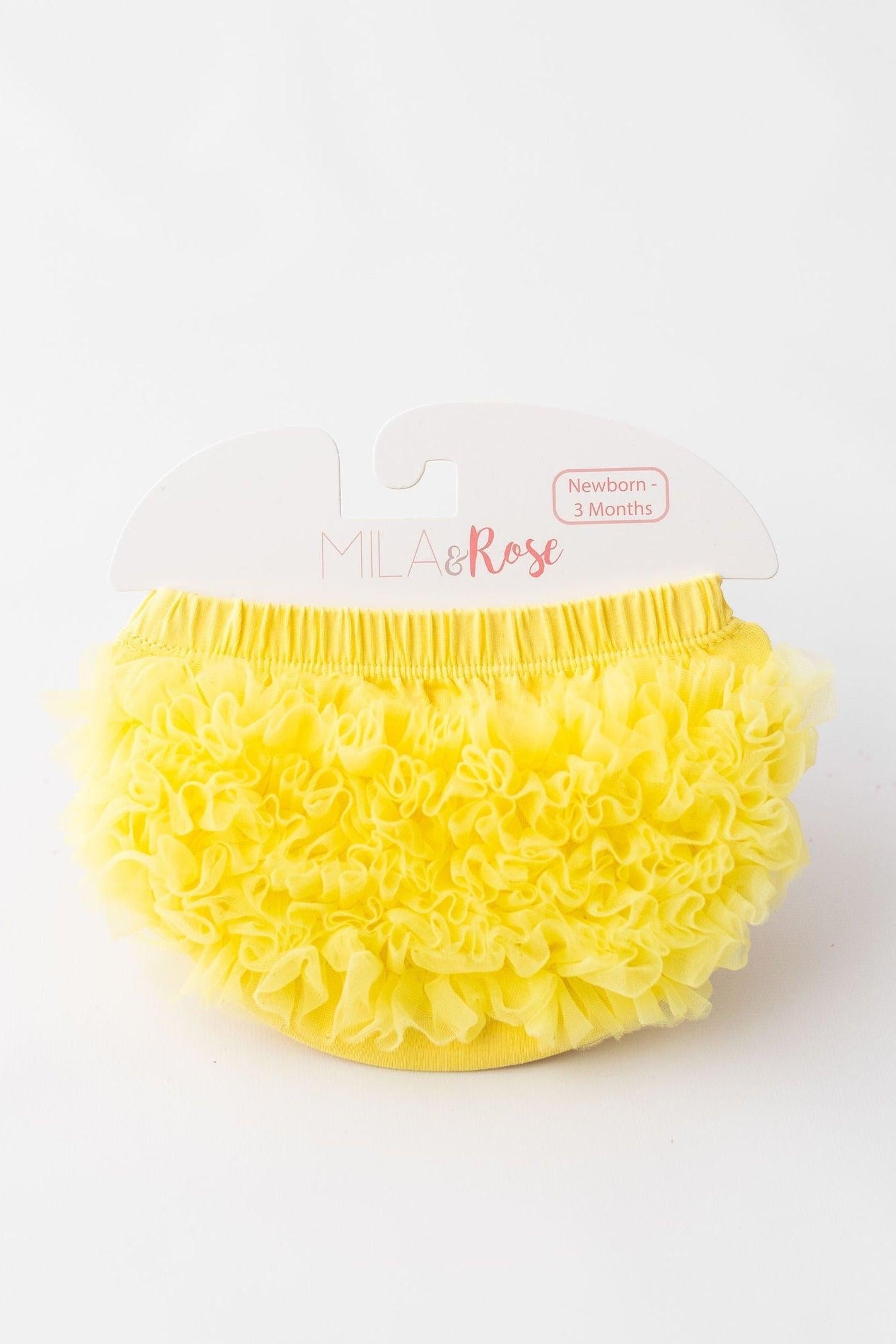 Mila & Rose ® Yellow Ruffle Bum Bloomer — main product shot