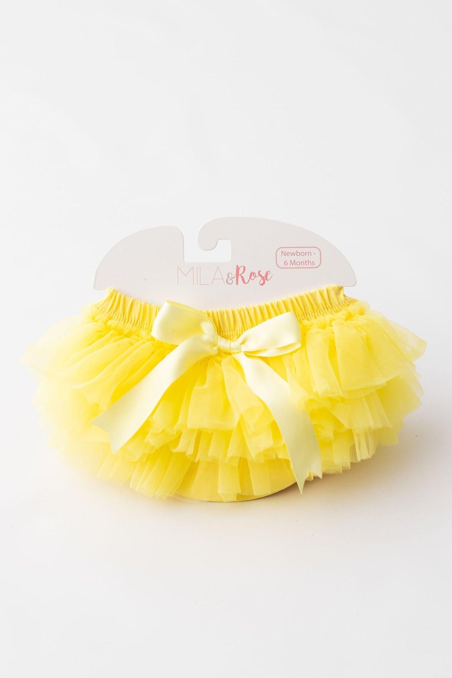 Mila & Rose ® Yellow Ruffle Tutu Bloomer — main product shot