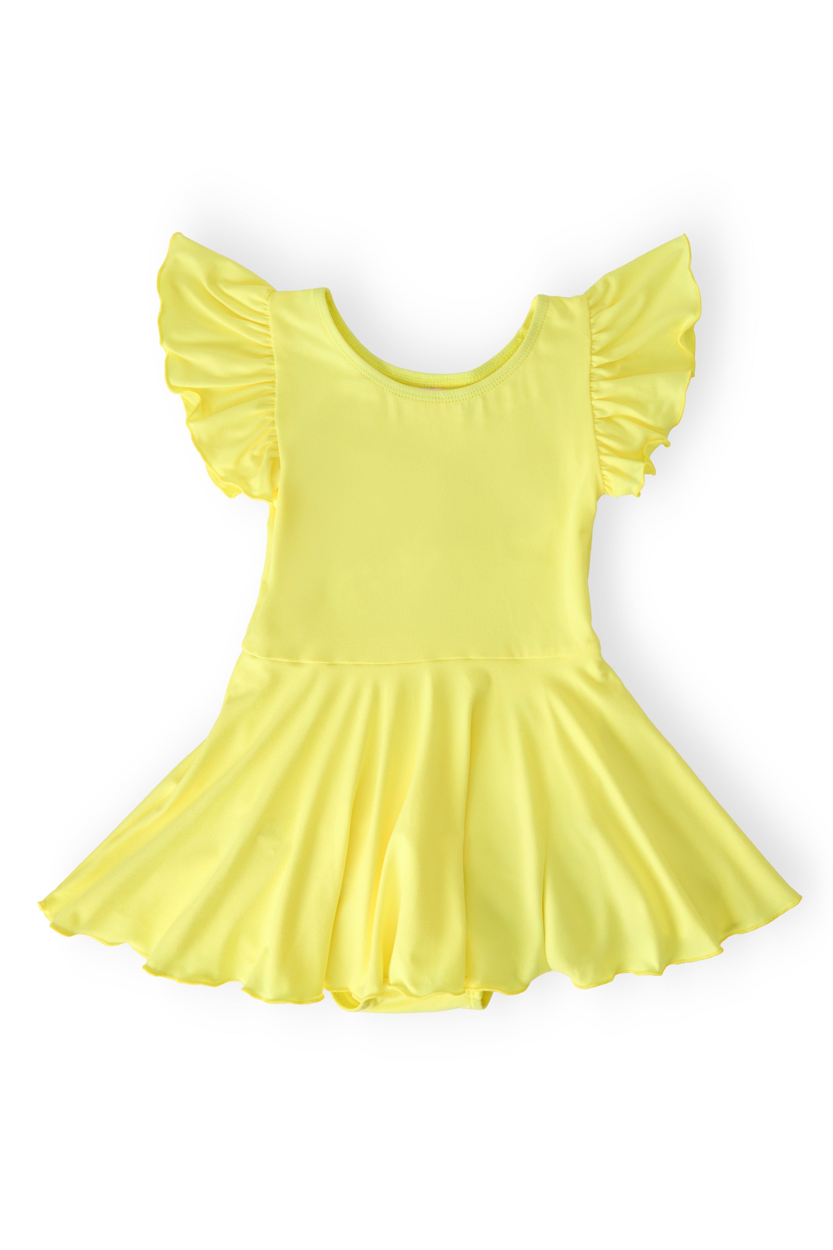Mila & Rose ® Yellow S/S Twirl Leotard — main product shot