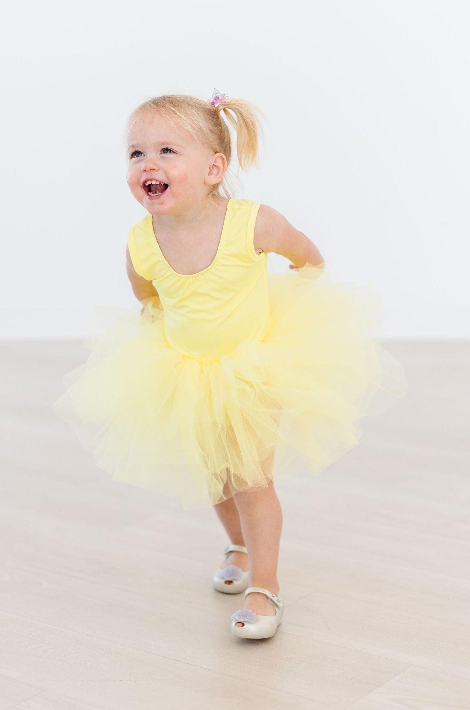 Mila & Rose ® Yellow Tank Tutu Leotard — lifestyle context