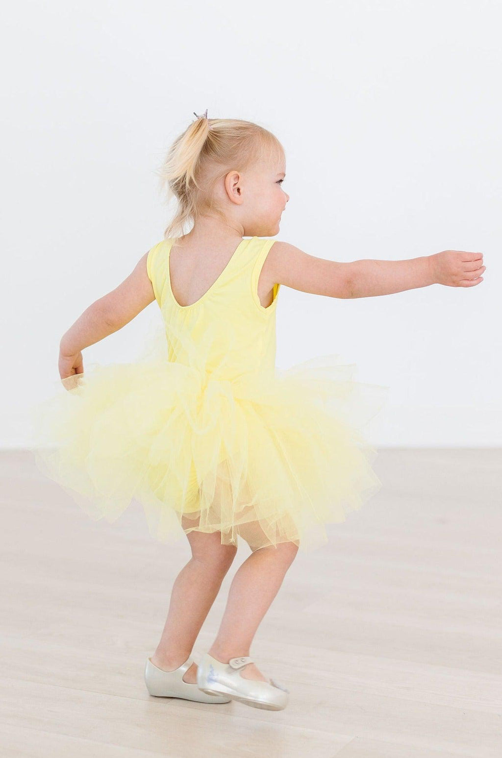 Mila & Rose ® Yellow Tank Tutu Leotard — side view