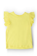 Mila & Rose ® Yellow S/S Ruffle Tee — main product shot