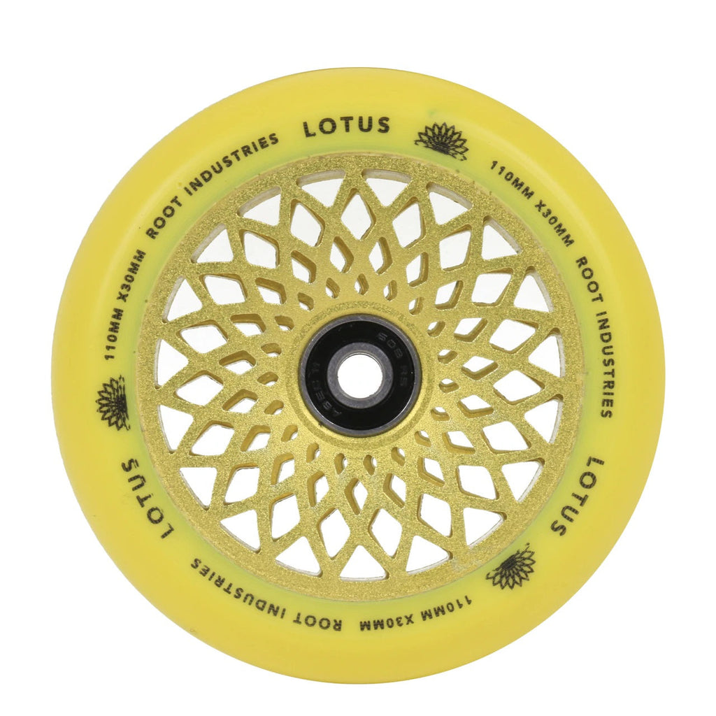 Root Industries 110mm X 24mm Lotus Wheels - Yellow (Pair) by Skates USA