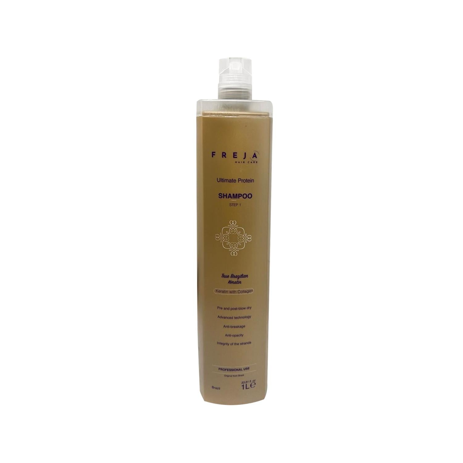 FREJA True Brazilian Keratin Step 1 Ultimate Protein Shampoo 1000ml - Nourishing Keratin Hair Care