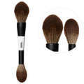 F2 Cruelty-Free Dual-Ended Powder Brush - Professional Makeup Application Tool with Synthetic & Natural Bristles