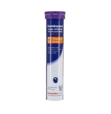 Imuneks Vitamin C and Zinc Supplement Effervescent Tablets for Immune Support - 20 Count