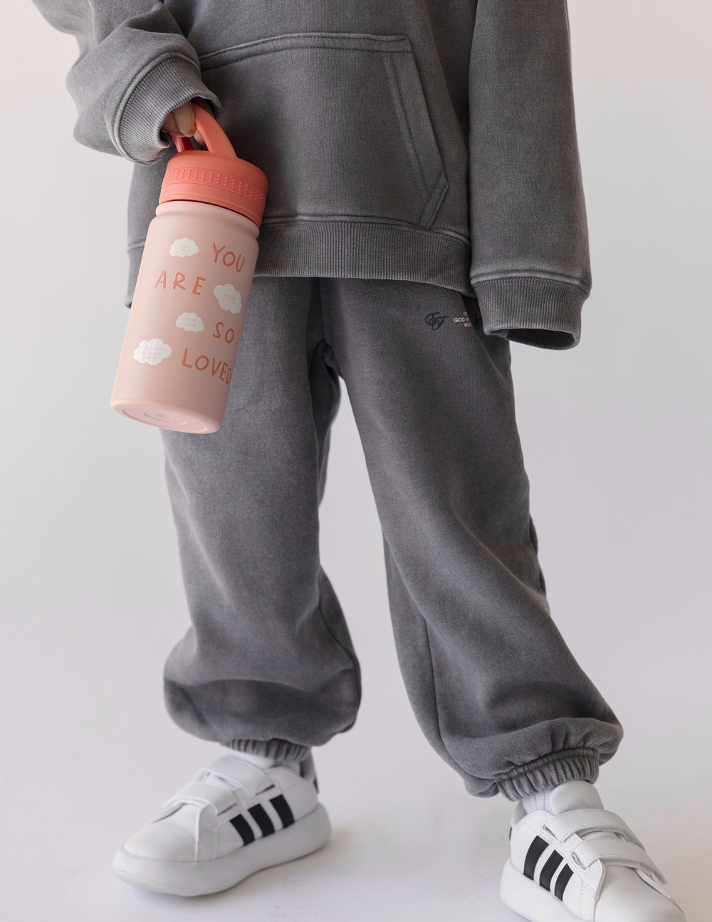 Elevated Faith You Are So Loved Kids Water Bottle — side view