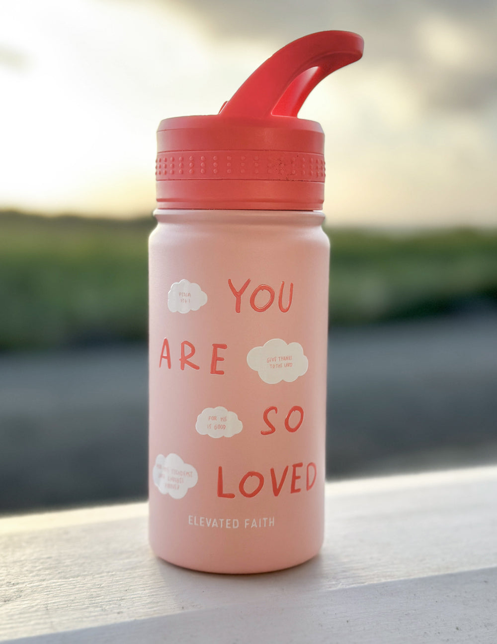 Elevated Faith You Are So Loved Kids Water Bottle — alternative angle