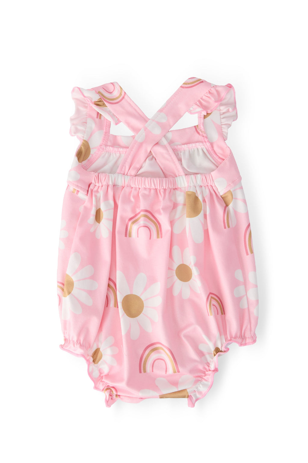 Mila & Rose ® You are My Sunshine Ruffle Cross Back Romper — detail close-up