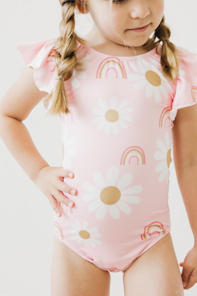 Mila & Rose ® You are My Sunshine S/S Flutter Sleeve Leotard — detail close-up