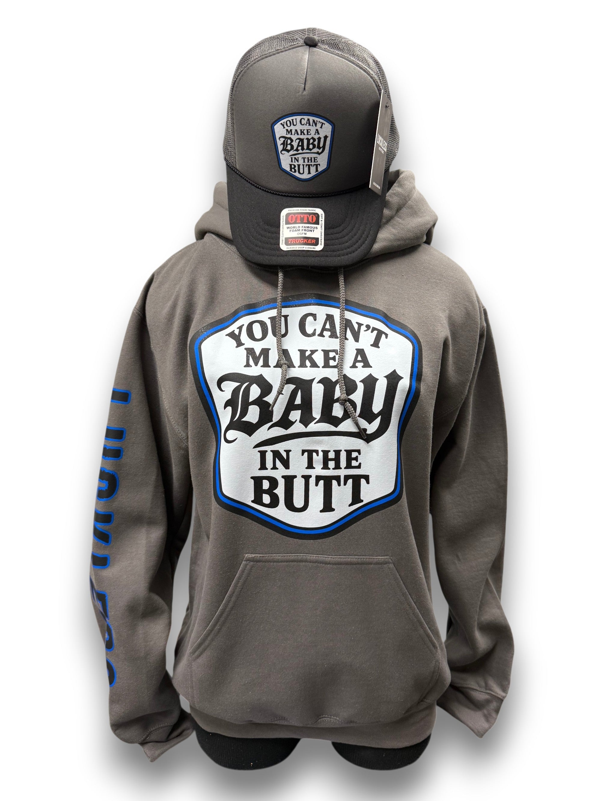 Luckless Outfitters You Cant Make A Baby In The Butt Hoodie — main product shot