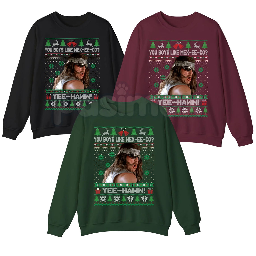Pasimax You Boys Like Mexico? Super Troopers Ugly Sweatshirt | Steve Lemme Movie Quote Christmas Crewneck | Funny Cult Comedy
