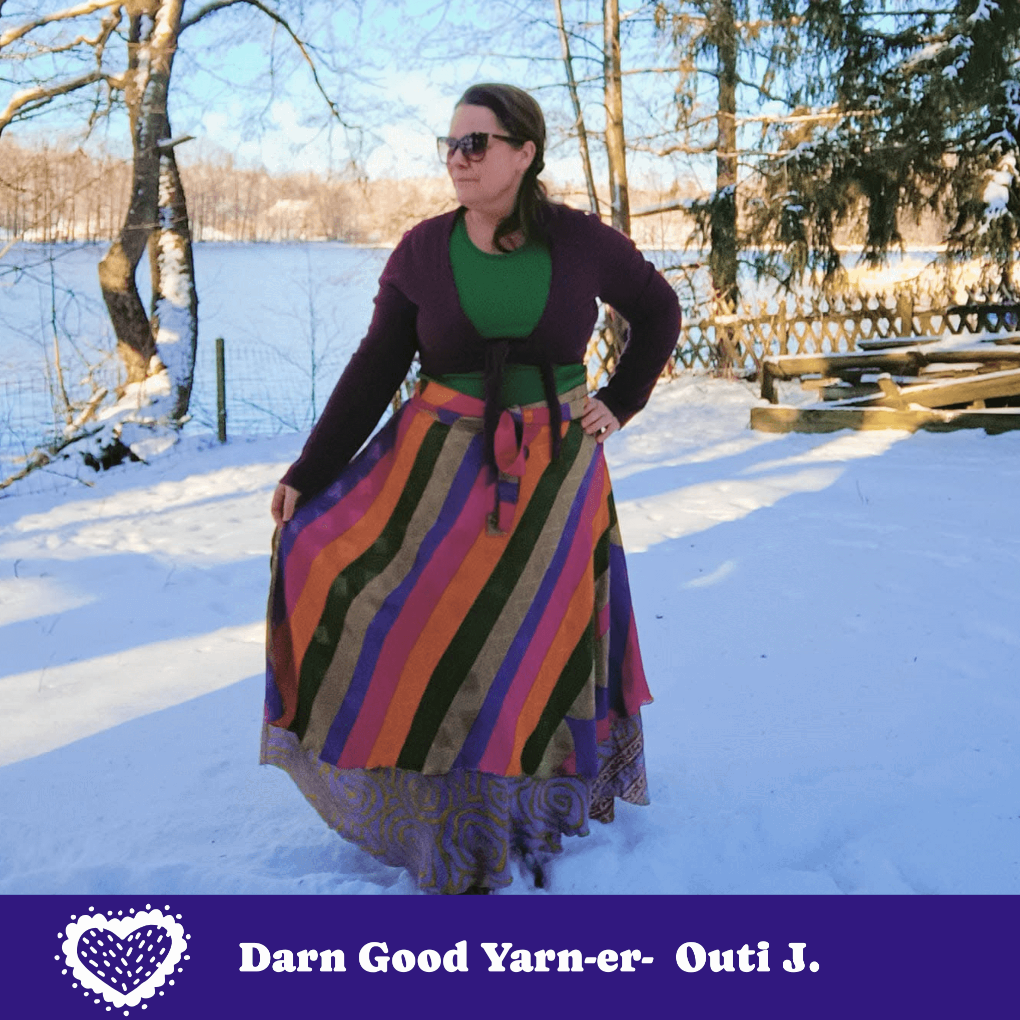 Darn Good Yarn Made With Love: The Original Sari Wrap Skirt — detail shot 6