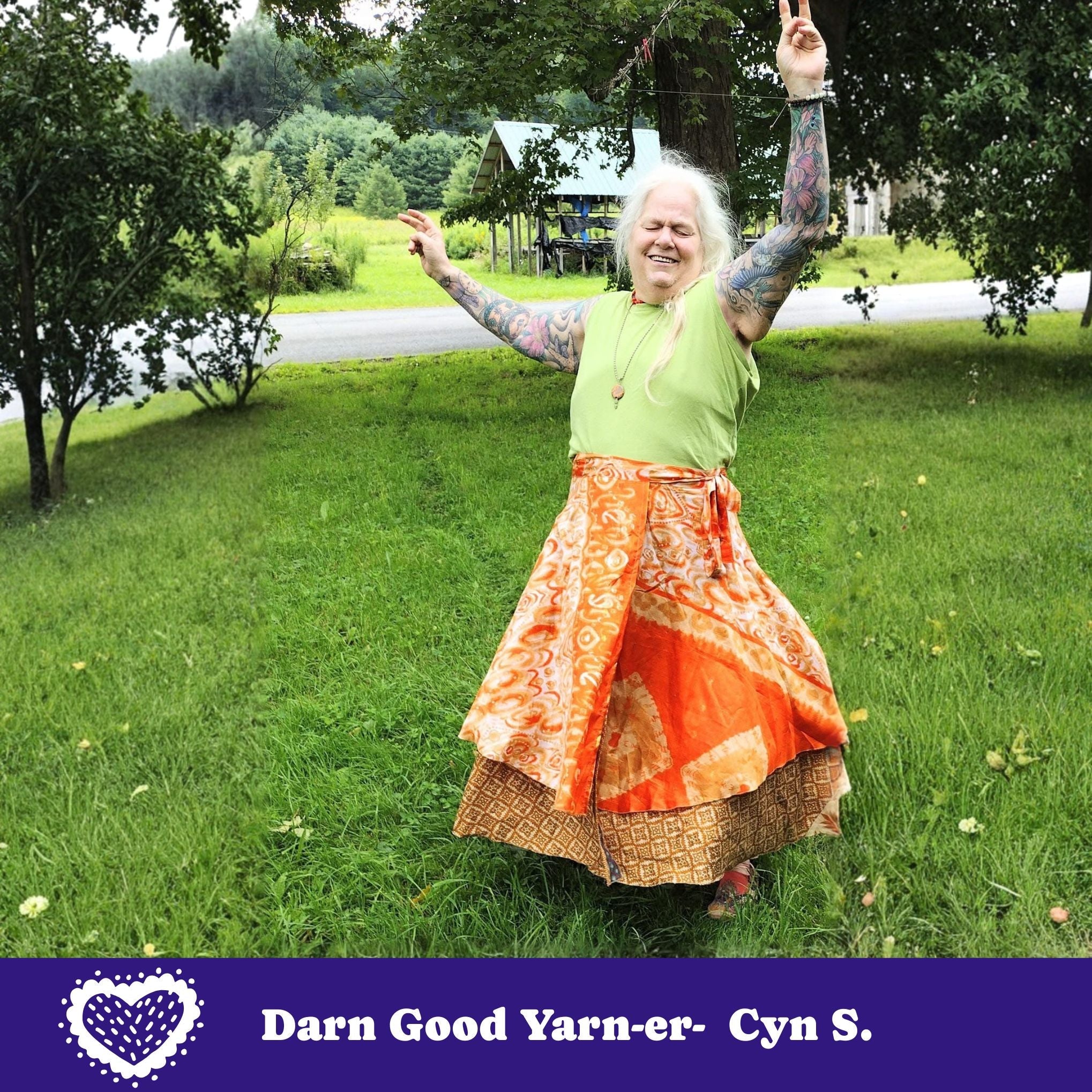 Darn Good Yarn Made With Love: The Original Sari Wrap Skirt — construction detail