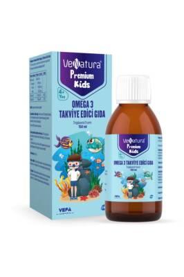 VeNatura Kids Premium Omega 3 Supplement: Delicious Orange Flavor for Brain & Immune Support (150ml)