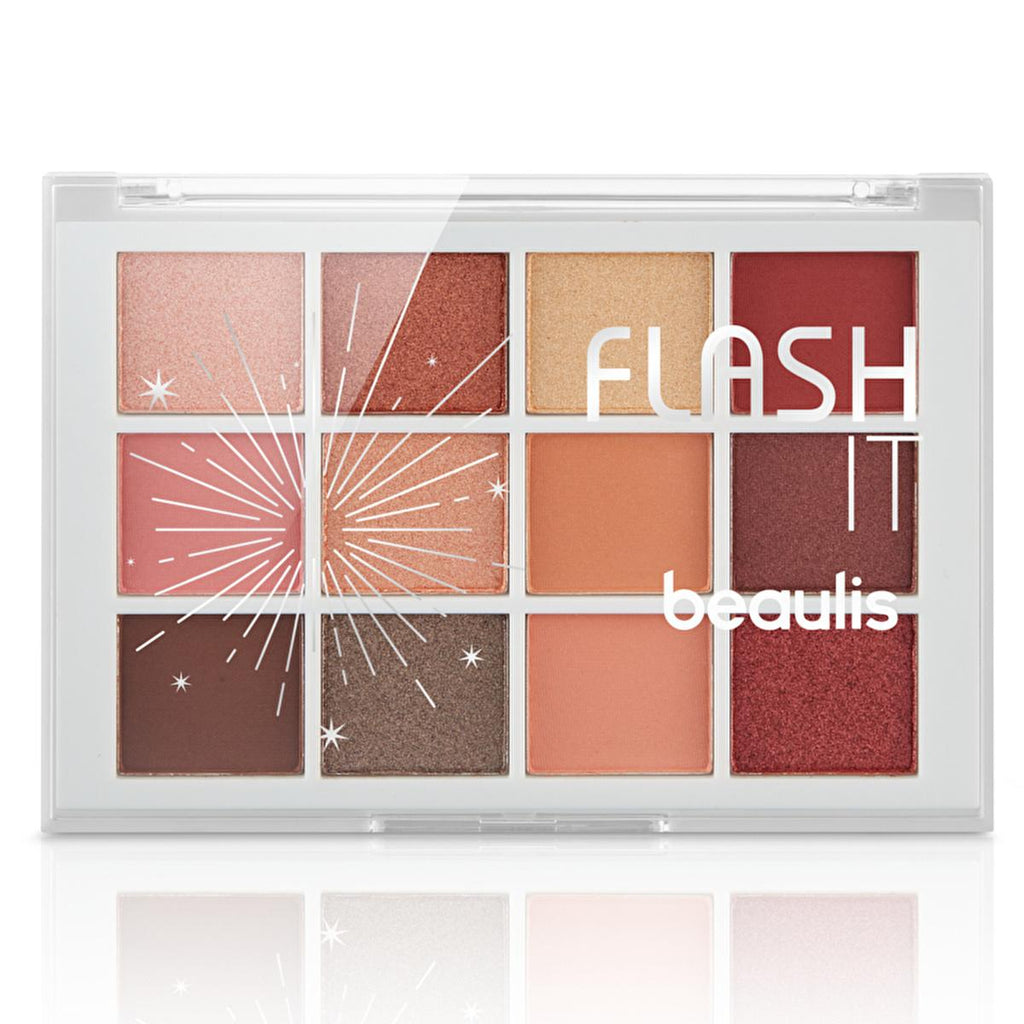 Beaulis Flash It 12 Eyeshadow Palette - Matte & Shimmer Shades for Versatile Makeup Looks