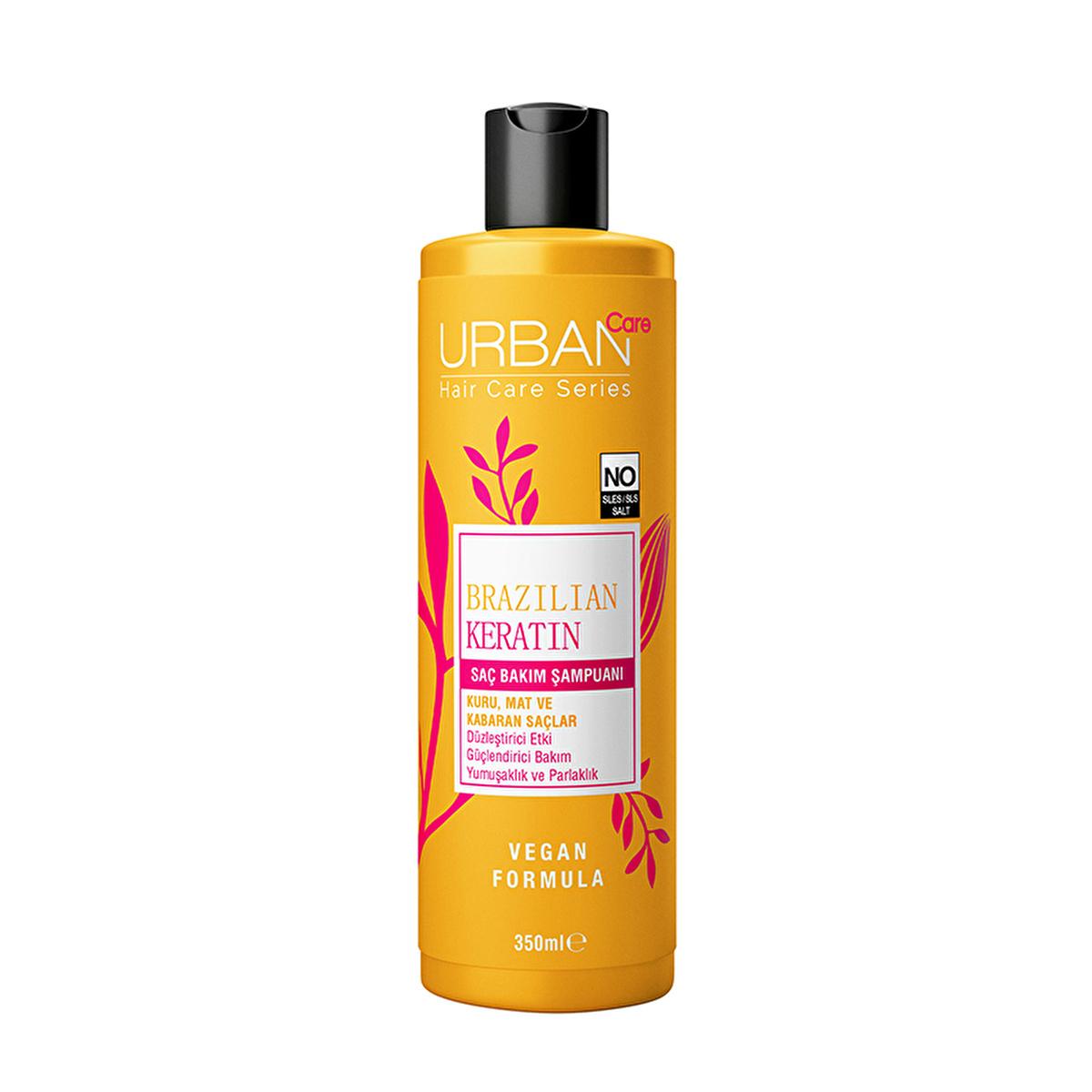 Urban Care Brazilian Keratin Shampoo - Vegan, Sulfate &amp; Paraben Free - Marula Oil &amp; Vitamin E