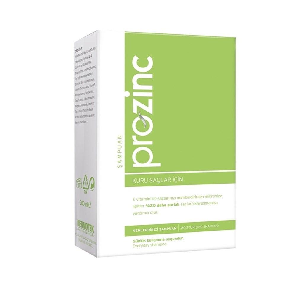 Prozinc Moisturizing Shampoo for Dry Hair - Biotin, E Vitamin, 10.14 fl oz - Dermatologically Tested, Paraben-Free