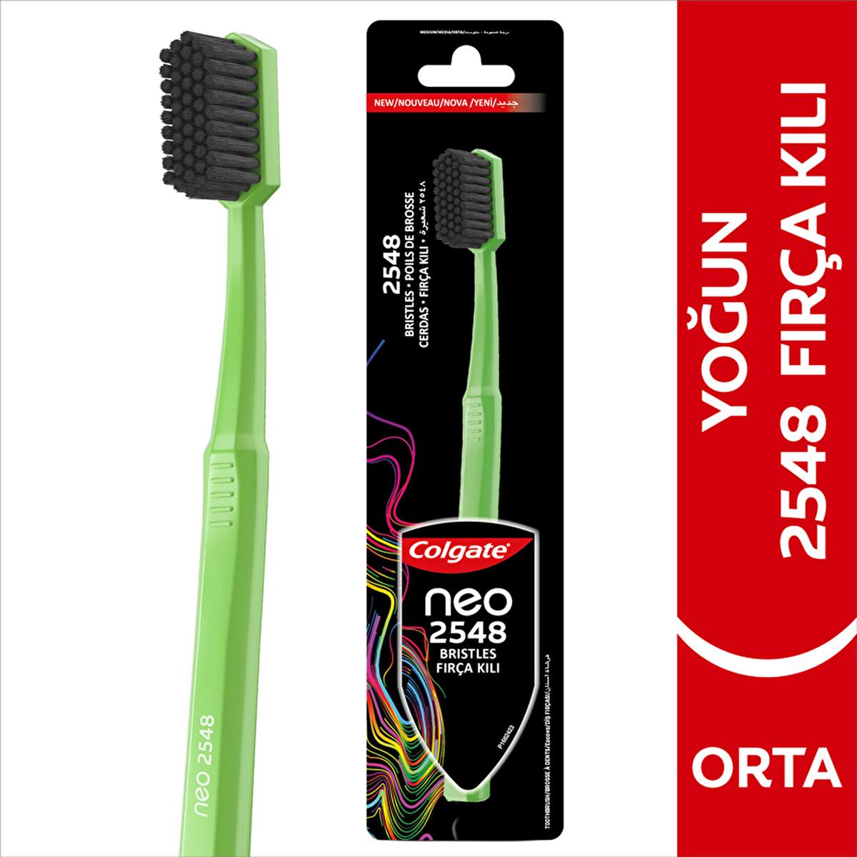 Colgate Colgate Neo Toothbrush - Manual Toothbrush with Dense 2546 Bristles, Medium Hardness, 6 Color Options