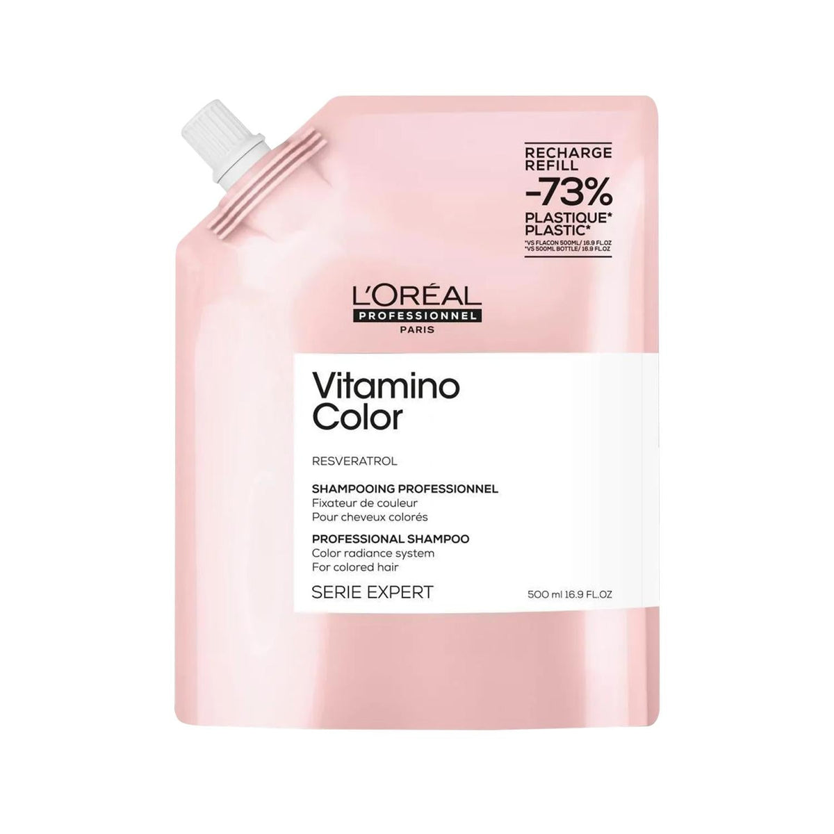 Loreal Professionnel Vitamino Color Protecting Shampoo: Professional Color Safe Shampoo for Color Treated Hair, 500 ml Refill