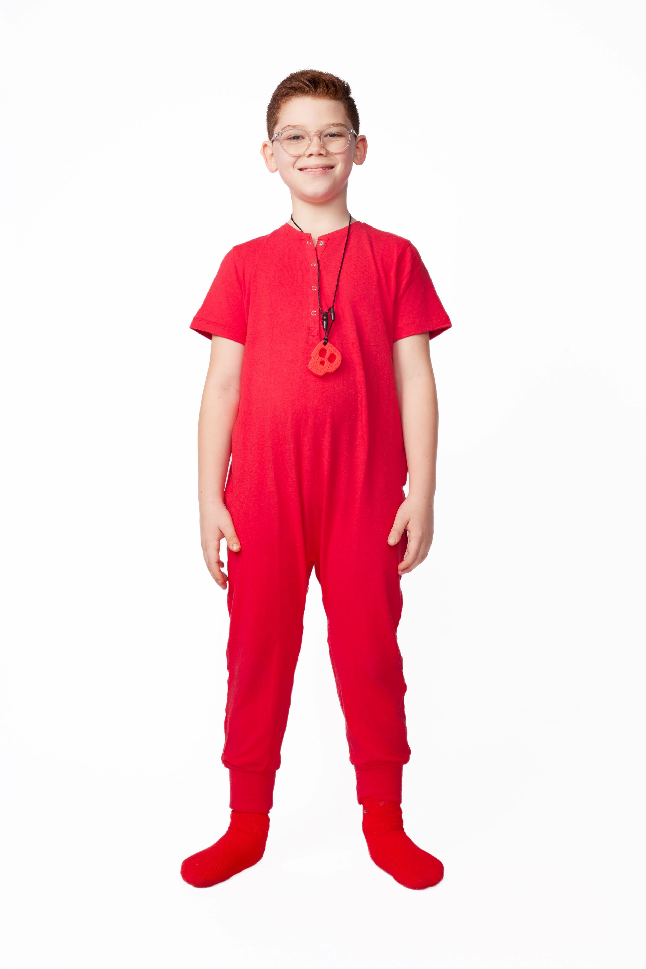 ParkerandTalia Ultimate Comfort Playsuit-RED — alternative angle