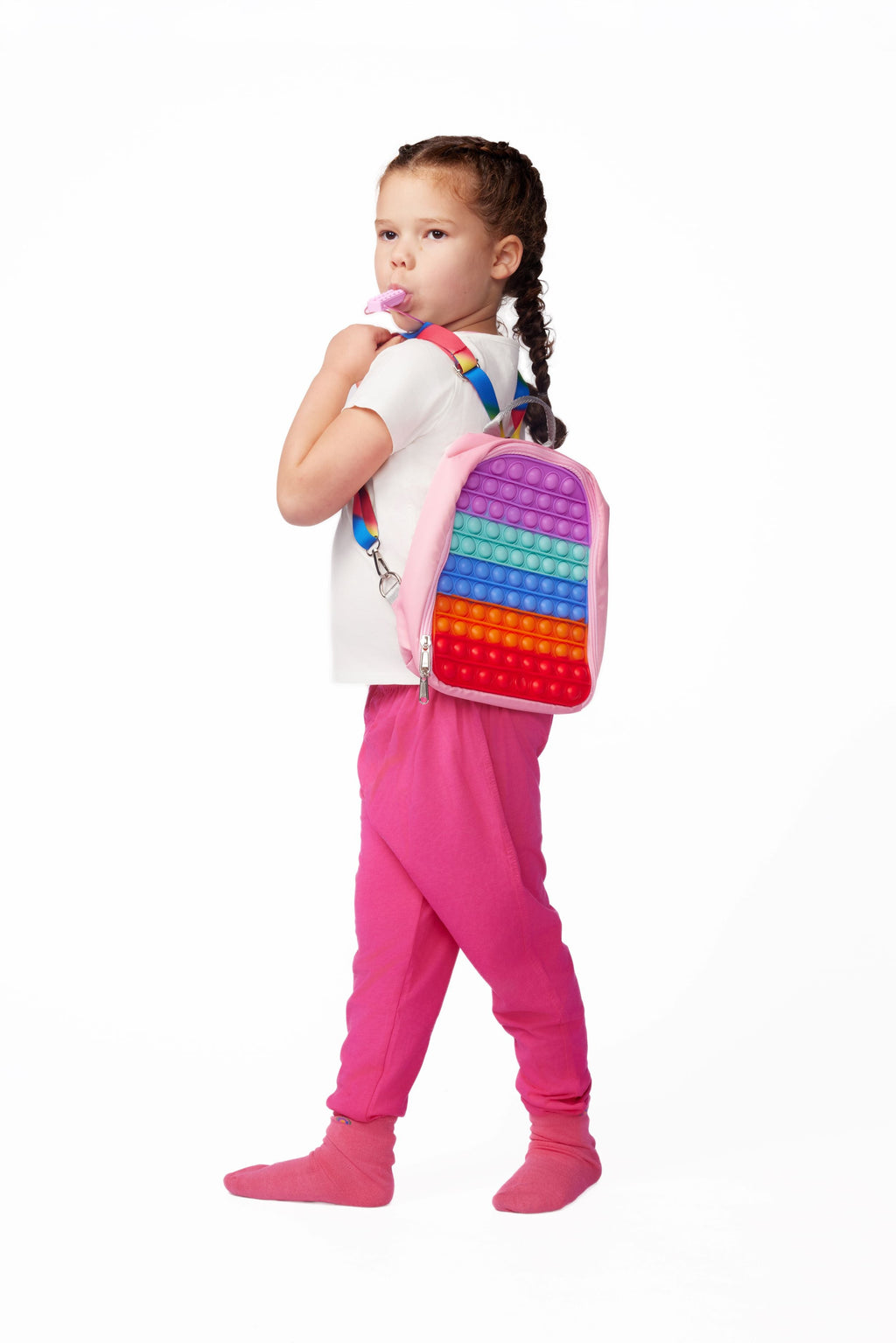 ParkerandTalia The Everyday Sensory Friendly Jogger: Pink — sensory-friendly jogger — detail view