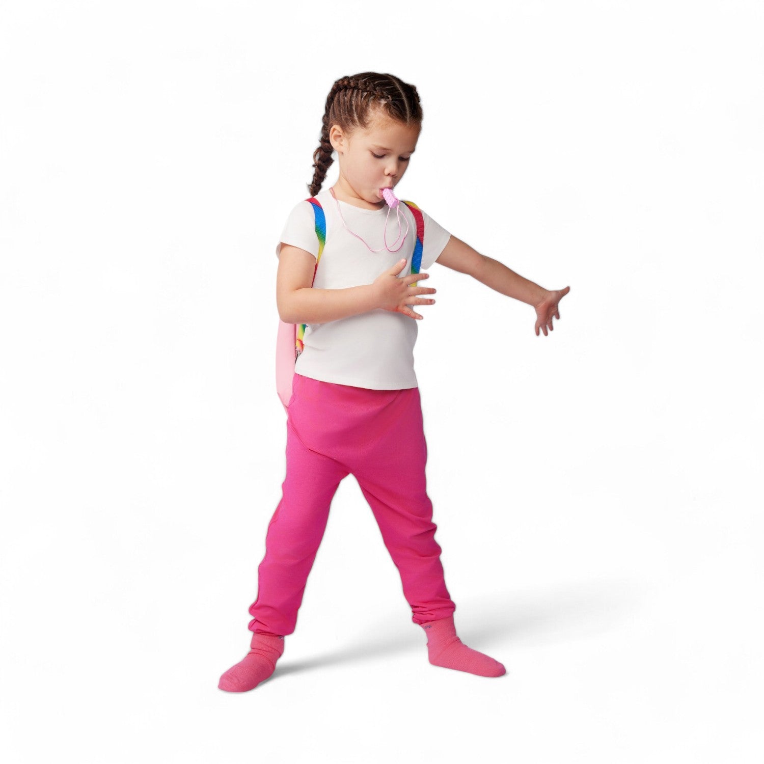 ParkerandTalia The Everyday Sensory Friendly Jogger: Pink — sensory-friendly jogger — main product shot
