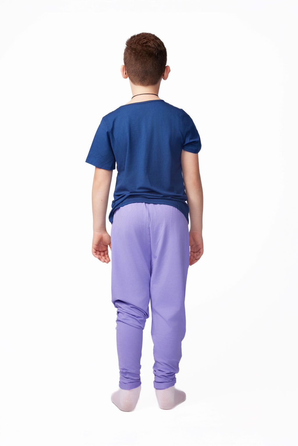 The Everday Sensory Friendly Navy Tee w Chewy Necklace- *actual chewy necklace design may vary, but color will match tee*