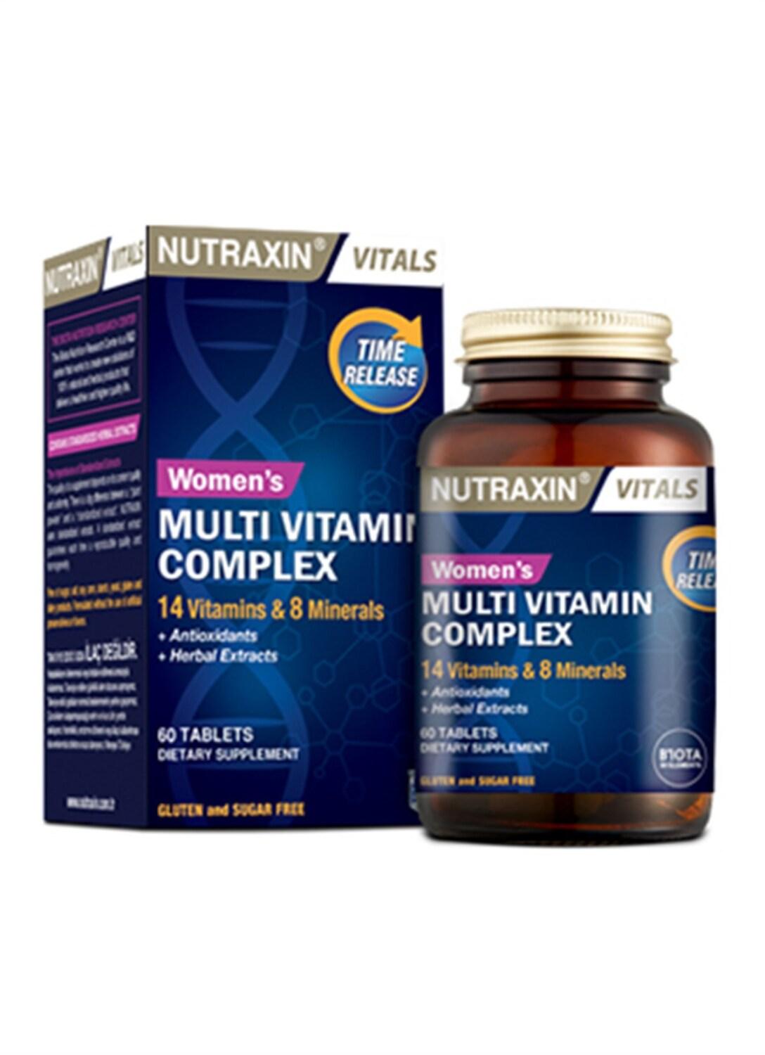 Nutraxin Women's Multivitamin Mineral Complex Supplement - 60 Tablets for Overall Health & Wellness