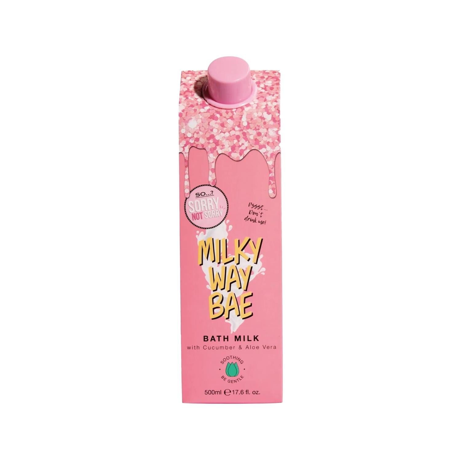 So...? Sorry Not Sorry Milk Vibes Bath Milk - Luxurious 500ml Moisturizing Bath Experience for Dry Skin