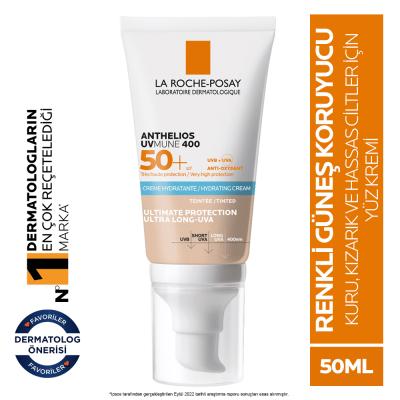 La Roche-Posay Anthelios UVmune 400 Tinted Sunscreen SPF 50+ - Hydrating, Sensitive Skin Friendly