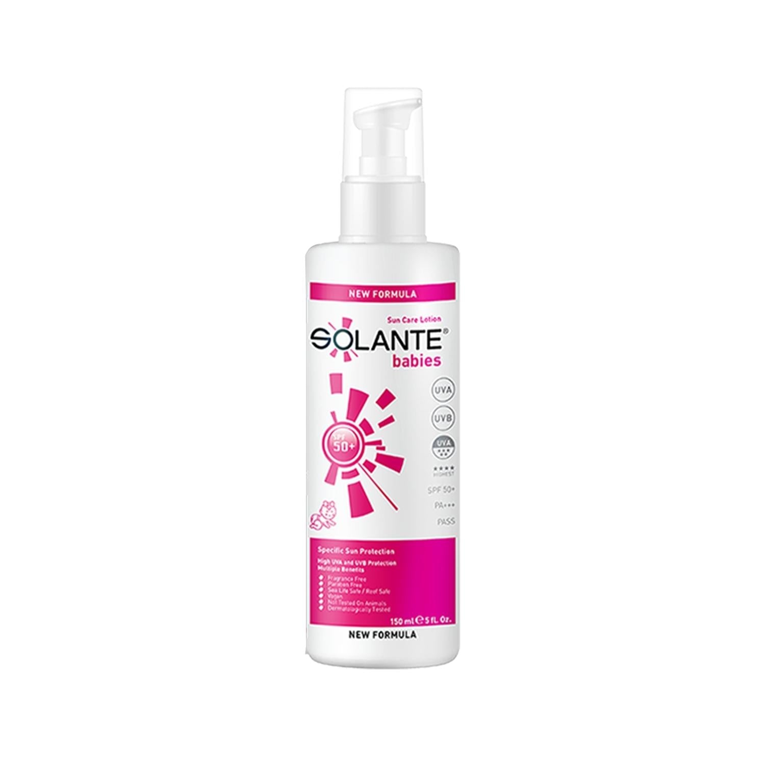 Solante Babies SPF50+ Baby Sunscreen Lotion - Gentle, High Protection for Sensitive Skin - 150ml