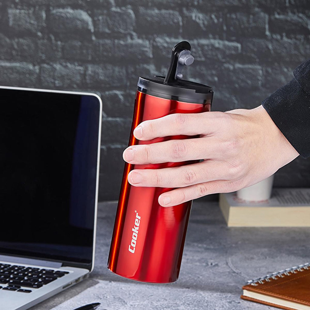 Cooker Stainless Steel Thermos 400ml - Keep Drinks Hot & Cold On-the-Go, Leak-Proof Travel Mug