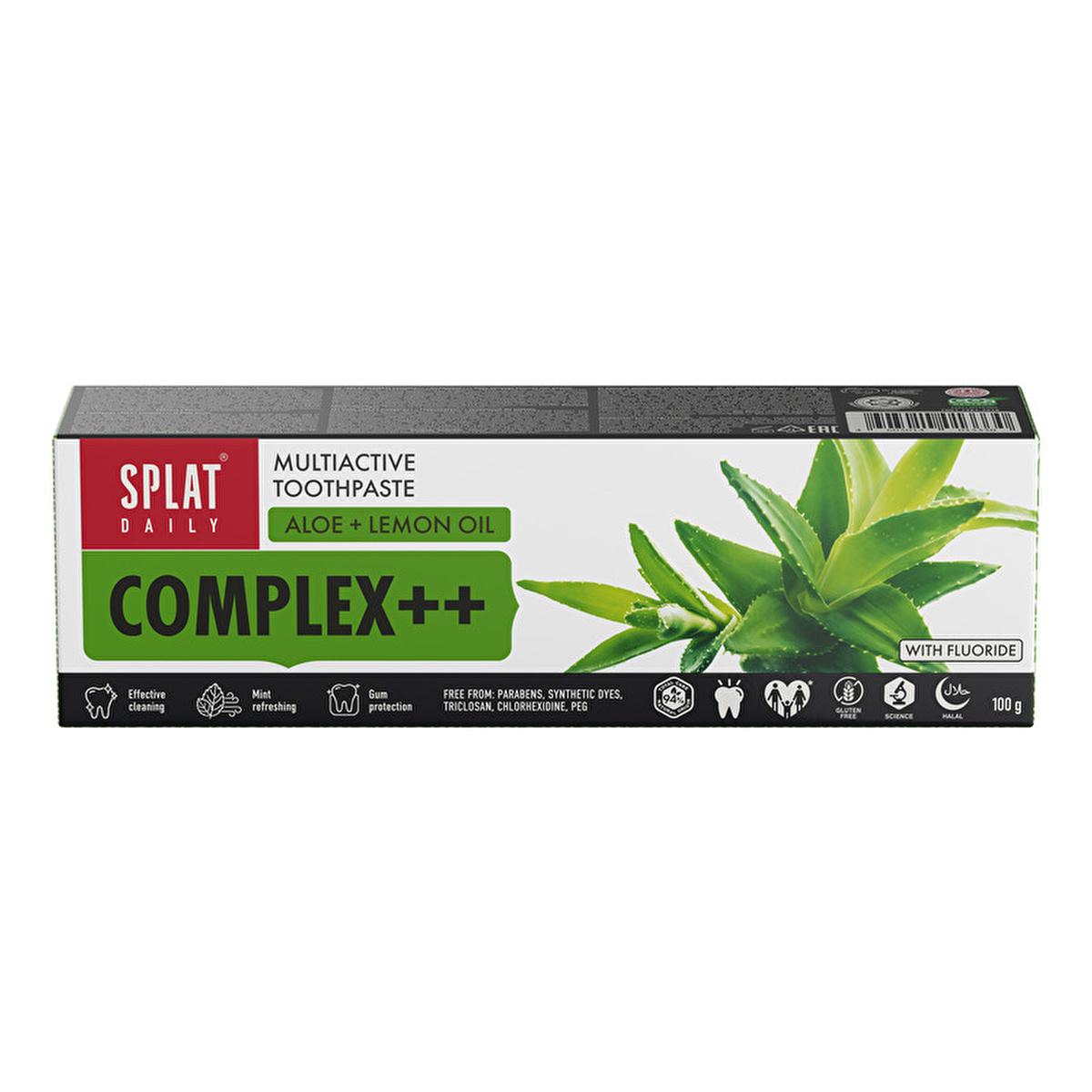 Splat Daily Complex++ Toothpaste: Aloe Vera & Calcium for Gum Health, Cavity Protection, and Fresh Breath (2.6 fl oz)