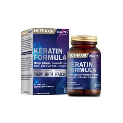 Nutraxin Keratin Formula - 60 Tablets | Hair, Skin & Nail Support