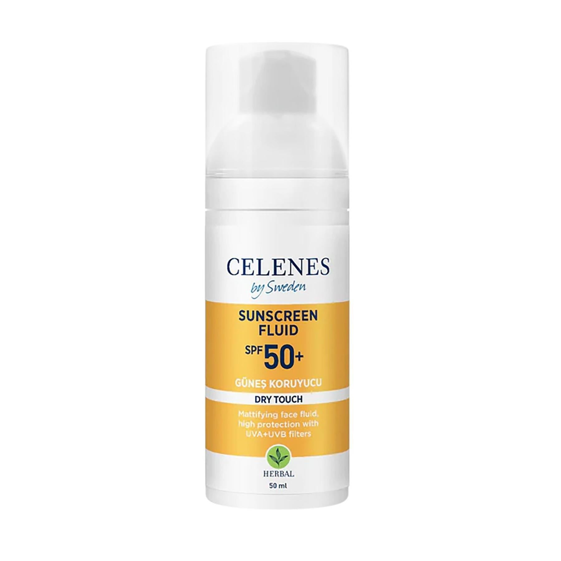 Celenes By Sweden Natural Sunscreen SPF50+ Dry Touch 1.69 fl oz - Organic & Suitable for Sensitive Skin