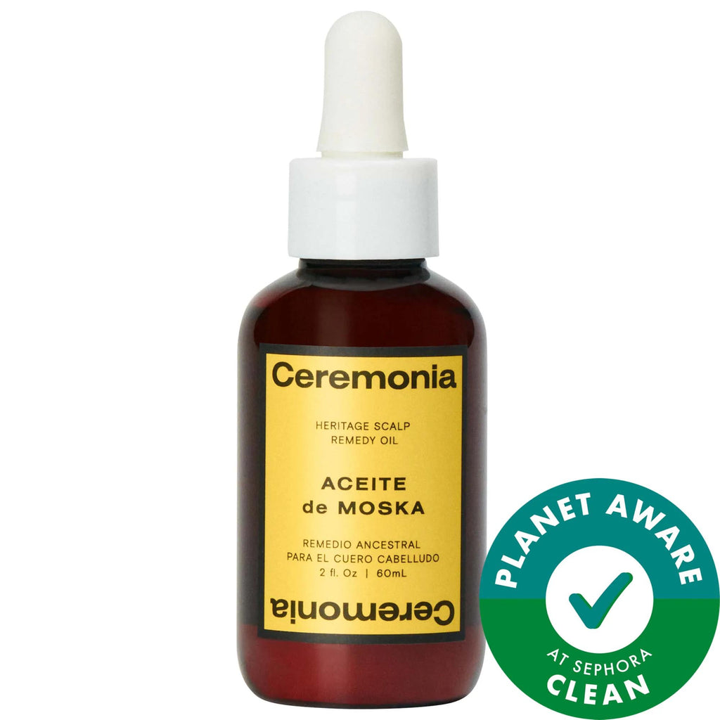 Ceremonia Aceite de Moska: Pre-Shampoo Scalp & Hair Oil for Healthy Hair Growth | Vegan, Cruelty-Free & Natural Dry Scalp Treatment